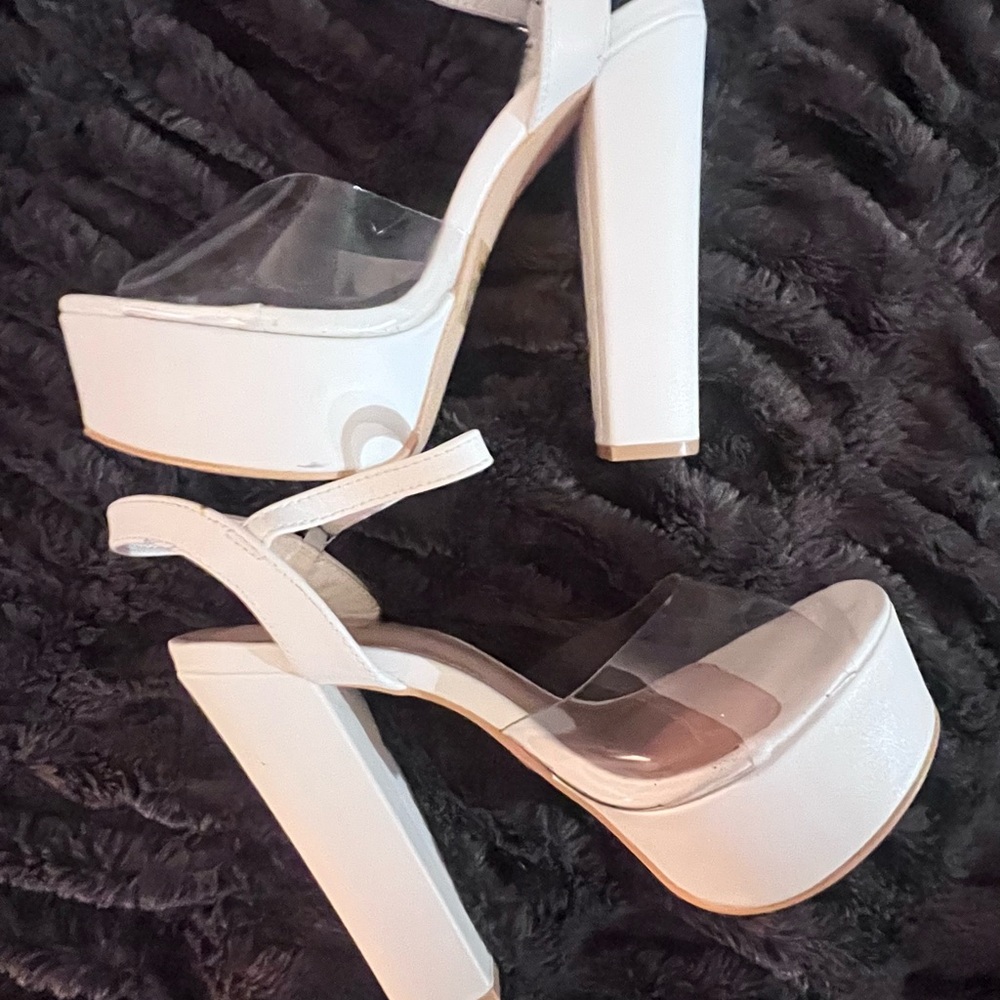 Elegant White Platform Heels